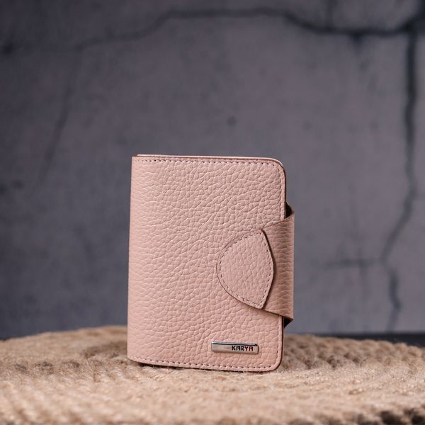 Чудовий жіночий гаманець з натуральної шкіри KARYA 21348 Рожевий 21348 фото