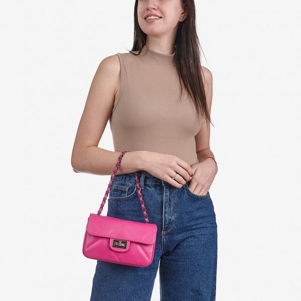 Жіноча шкіряна сумочка кольору фуксія VIRGINIA CONTI VC1412 Fuchsia VC1412 Fuchsia фото