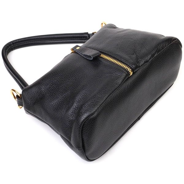 Интересная сумка через плечо из натуральной кожи 22135 Vintage Черная 22135 фото