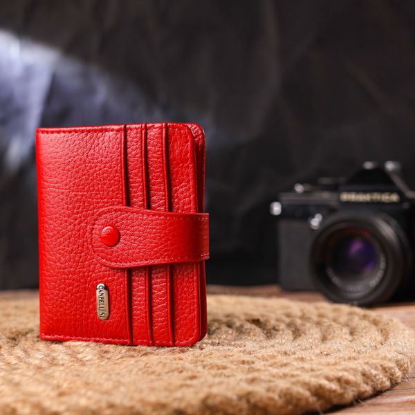Яскравий жіночий гаманець із натуральної зернистої шкіри CANPELLINI 21690 Червоний 21690 фото