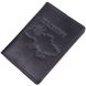 Красивая кожаная обложка на паспорт Карта GRANDE PELLE 16773 Черная 16773 фото 1