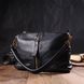 Интересная сумка через плечо из натуральной кожи 22135 Vintage Черная 22135 фото 7