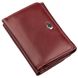 Компактний жіночий гаманець на кнопці ST Leather 18885 Темно-червоний 18885 фото 1
