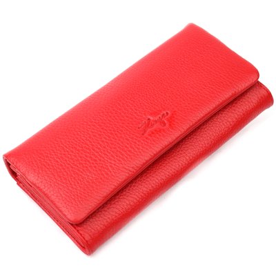 Интересный вместительный женский кошелек из натуральной кожи KARYA 21178 Красный 21178 фото