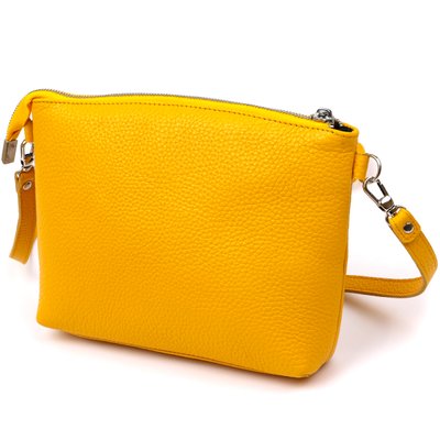Женская сумка кросс-боди из натуральной кожи Shvigel 16344 Желтый 52466 фото