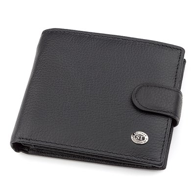 Чоловічий гаманець ST Leather 18339 (ST138) дуже стильний Чорний 18339 фото
