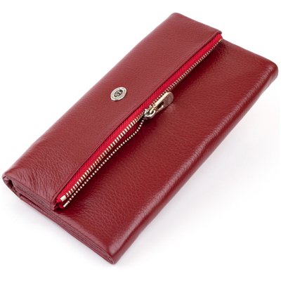 Клатч конверт с карманом для мобильного кожаный женский ST Leather 19273 Бордовый 19273 фото