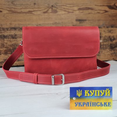 Женская кожаная сумка клатч на 2 отделения SGE WV2 001 red красная WV2 001 red фото