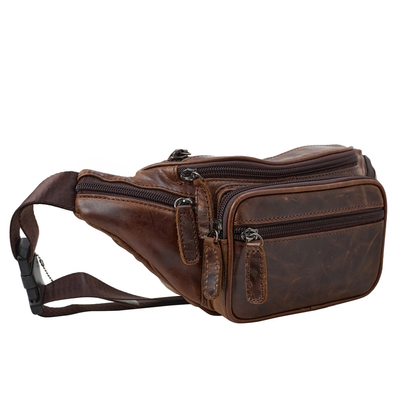 Мужская поясная кожаная коричневая сумка Buffalo Bags M8879С M8879С фото