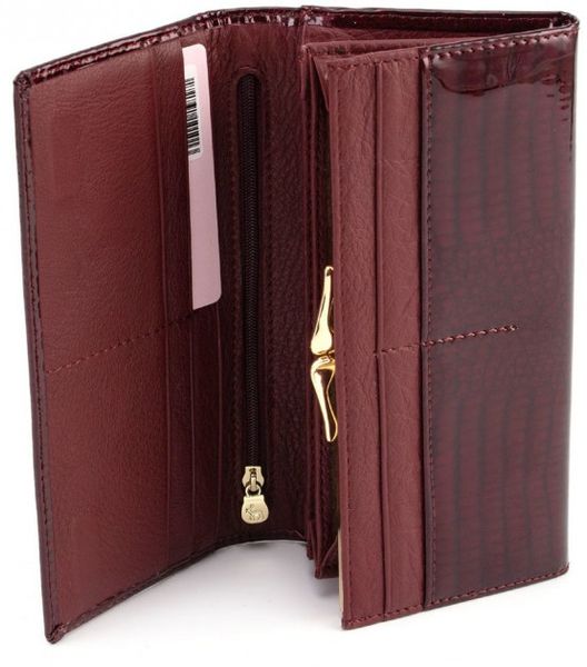 Бордовий шкіряний гаманець на магніті з лакової шкіри Marco Coverna 403-1010-4 403-1010-4 фото