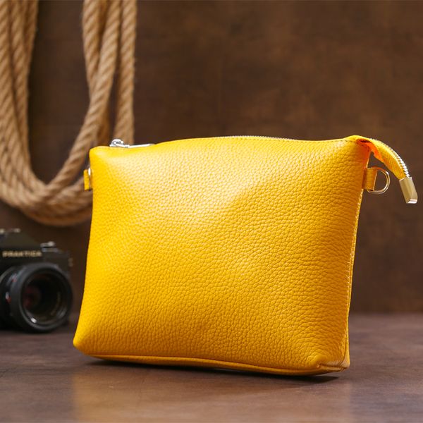 Жіноча сумка крос-боді з натуральної шкіри Shvigel 16344 Жовтий 52466 фото