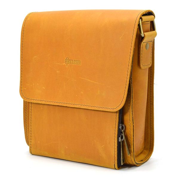 Шкіряна сумка-планшет через плече Rcam-3027-4lx бренду TARWA пісочний колір Rcam-3027-4lx фото
