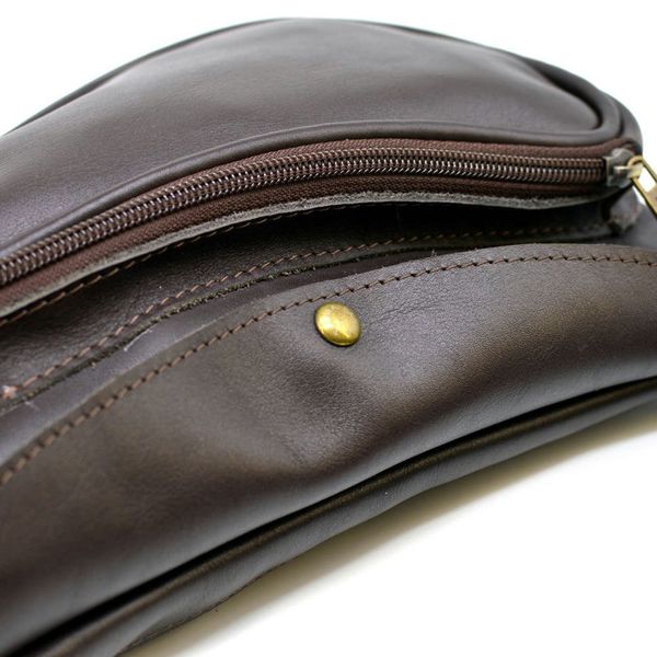 Слінг рюкзак на одне плече з телячої шкіри GC-3026-3md бренд Tarwa коричневий GC-3026-3md фото