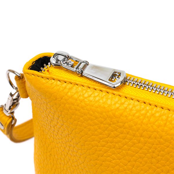 Жіноча сумка крос-боді з натуральної шкіри Shvigel 16344 Жовтий 52466 фото