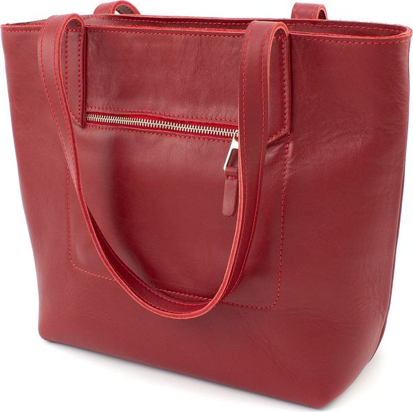 Жіноча шкіряна сумка червоного кольору Grande Pelle 772660 772660 фото