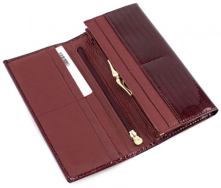 Бордовий шкіряний гаманець на магніті з лакової шкіри Marco Coverna 403-1010-4 403-1010-4 фото