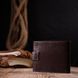 Місткий чоловічий гаманець з хлястиком із натуральної шкіри KARYA 21078 Коричневий 21078 фото 8