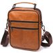 Удобная мужская сумка с ручкой кожаная 21273 Vintage Рыжая 21273 фото 2