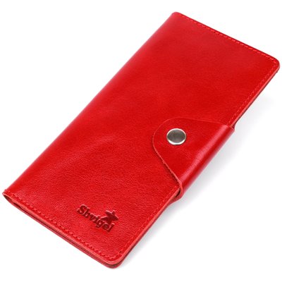 Бумажник женский вертикальный из кожи алькор на кнопках SHVIGEL 16172 Красный 16172 фото