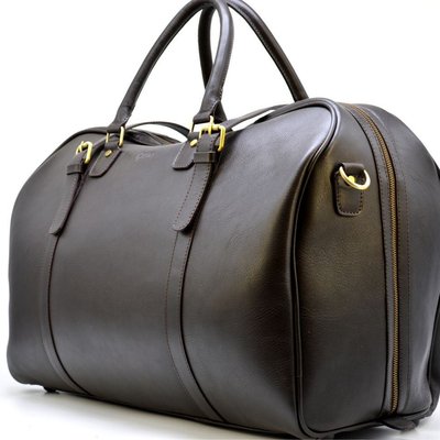 Дорожная кожаная сумка TC-1133-4lx бренда TARWA коричневая TC-1133-4lx фото