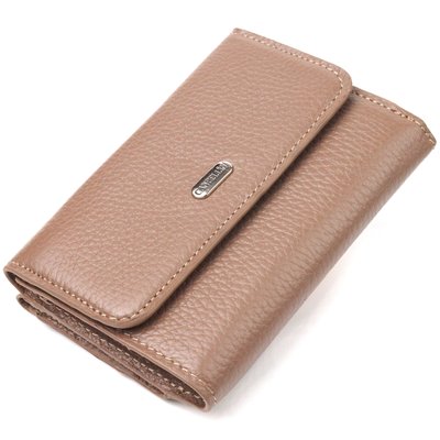 Жіночий стильний гаманець із натуральної шкіри флотар CANPELLINI 21590 Бежевий 21590 фото
