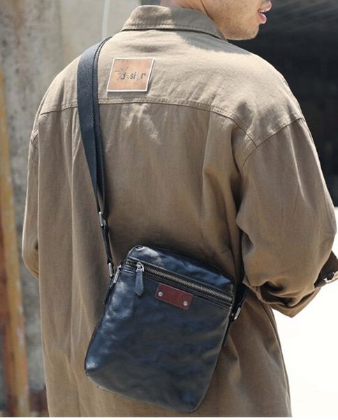 Небольшая мужская сумочка через плечо Bx6067 Black Bx6067 Black фото