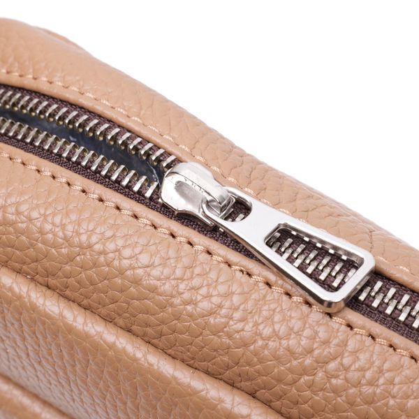 Стильна сумка жіноча крос-боді з натуральної шкіри GRANDE PELLE 11652 Бежева 56459 фото