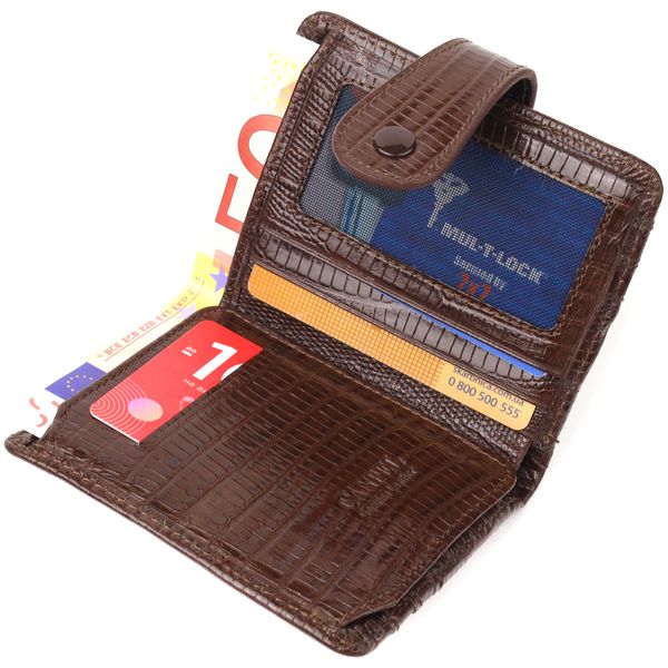Фактурний гаманець для чоловіків з натуральної шкіри CANPELLINI 21691 Коричневий 21691 фото