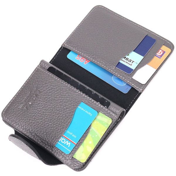 Стильний жіночий гаманець із натуральної шкіри KARYA 21349 Сірий 21349 фото