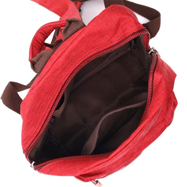Стильний жіночий рюкзак з текстилю Vintage 22245 Бордовий 56870 фото