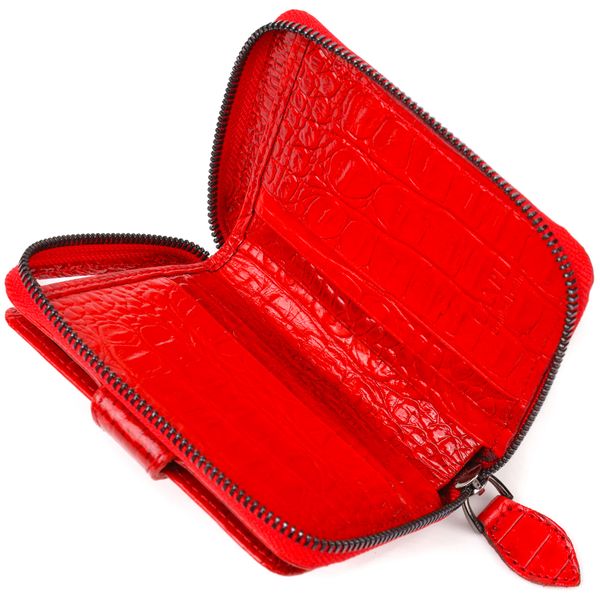 Оригінальне жіноче портмоне з натуральної фактурної шкіри CANPELLINI 21489 Червоне 21489 фото