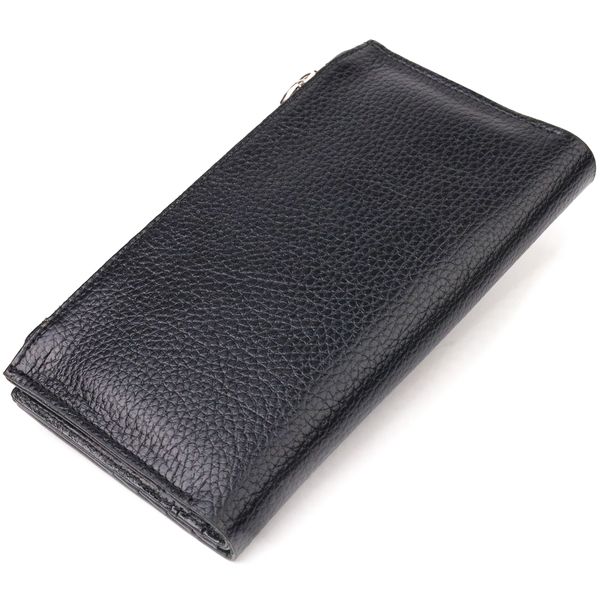 Жіночий вертикальний гаманець з натуральної шкіри CANPELLINI 21641 Чорний 21641 фото