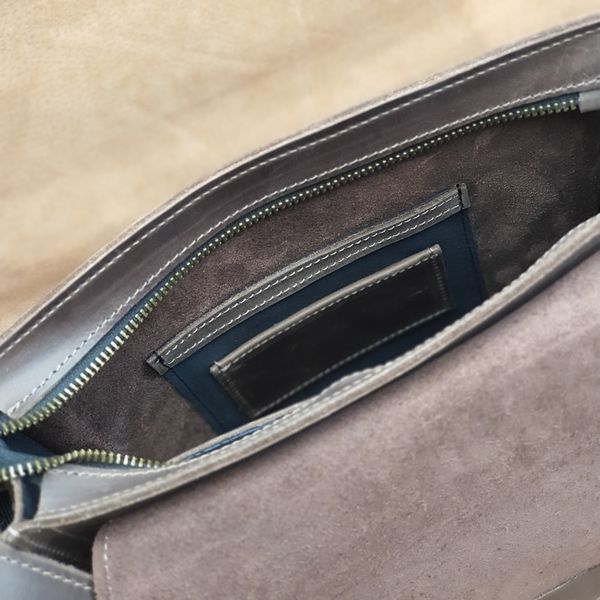 Мужская вместительная кожаная сумка на плечо SGE KL 002 brown коричневая KL 002 brown фото