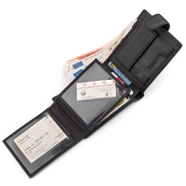 Чоловічий гаманець ST Leather 18334 (ST102) натуральна шкіра Чорний 18334 фото