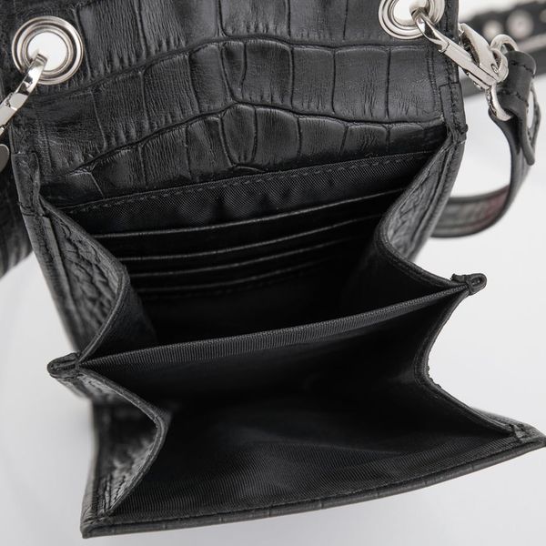 Шкіряна жіноча сумка-чохол REP1-2122-4lx TARWA, чорна REP1-2122-4lx фото