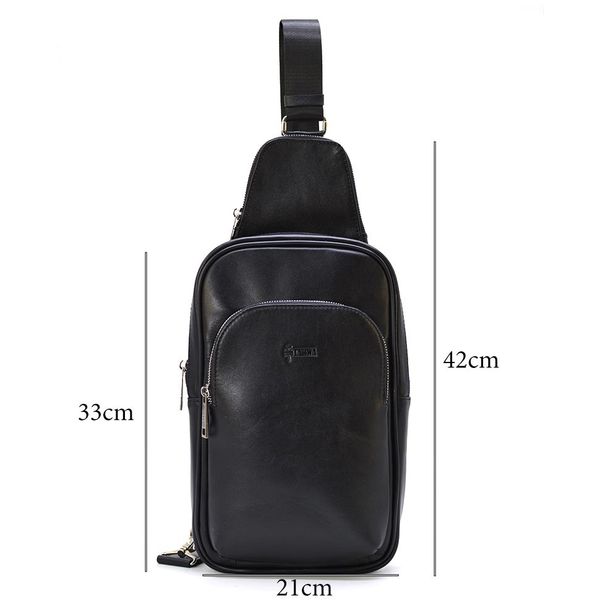 Люксовый слинг, кожаный рюкзак на одно плечо TARWA GA-0105-4lx GA-0105-4lx фото