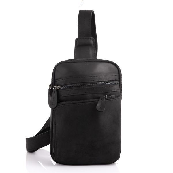 Чёрная кожаная сумка-рюкзак NEWERY N6896KA N6896KA фото