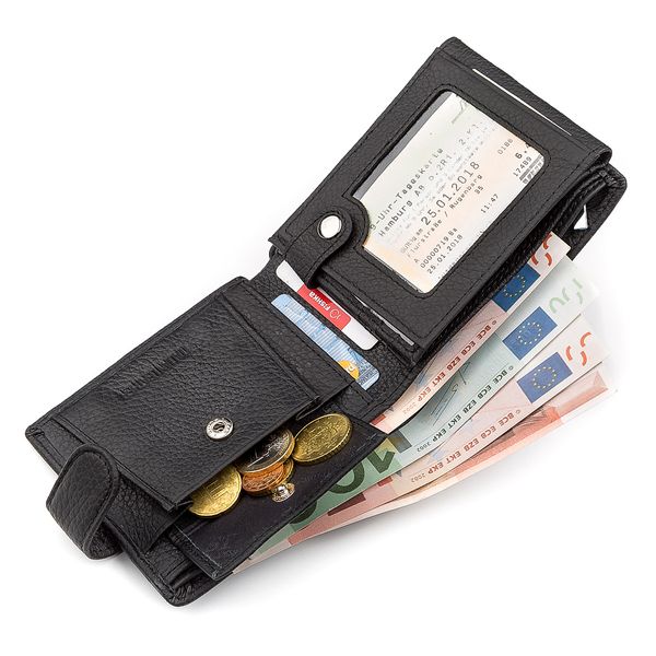 Чоловічий гаманець ST Leather 18334 (ST102) натуральна шкіра Чорний 18334 фото