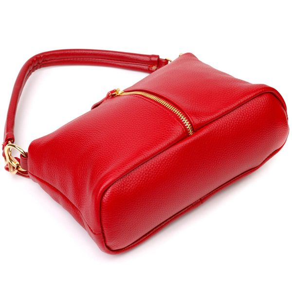 Жіноча яскрава сумка через плече з натуральної шкіри 22136 Vintage Червона 22136 фото
