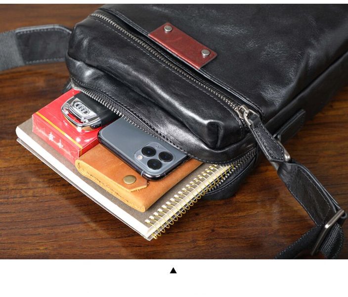 Невелика чоловіча сумочка через плече Bx6067 Black Bx6067 Black фото