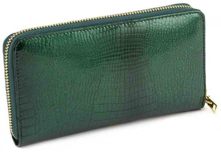 Зелений шкіряний лаковий гаманець Marco Coverna 403-2500-7 403-2500-7 фото