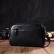 Интересная сумка-клатч в стильном дизайне из натуральной кожи 22086 Vintage Черная 22086 фото 8