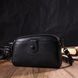 Интересная сумка-клатч в стильном дизайне из натуральной кожи 22086 Vintage Черная 22086 фото 7