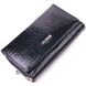 Интересное женское портмоне из лакированной фактурной кожи KARYA 21431 Черный 21431 фото 1