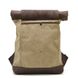 Ролл-ап рюкзак из кожи и песочный канвас TARWA RSc-5191-3md RSc-5191-3md фото 6