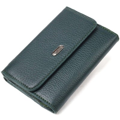 Практичний жіночий гаманець із натуральної шкіри флотар CANPELLINI 21596 Зелений 21596 фото