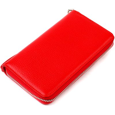 Яскравий гаманець-клатч для жінок із натуральної шкіри CANPELLINI 21619 Червоний 21619 фото