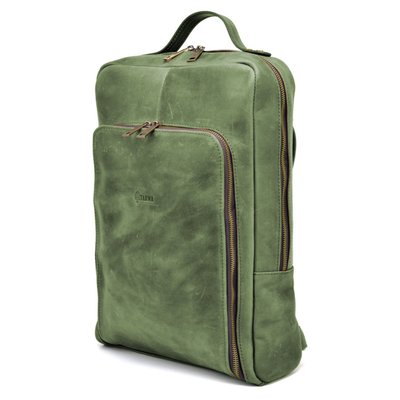 Рюкзак для ноутбука 15 дюймів RE-1240-4lx в зеленій шкірі. RE-1240-4lx фото
