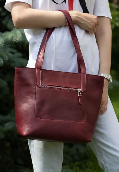 Жіноча шкіряна сумка бордового кольору Grande Pelle 772661 772661 фото