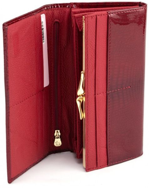 Червоний лаковий гаманець з натуральної шкіри для жінок Marco Coverna 403-1010-2 403-1010-2 фото